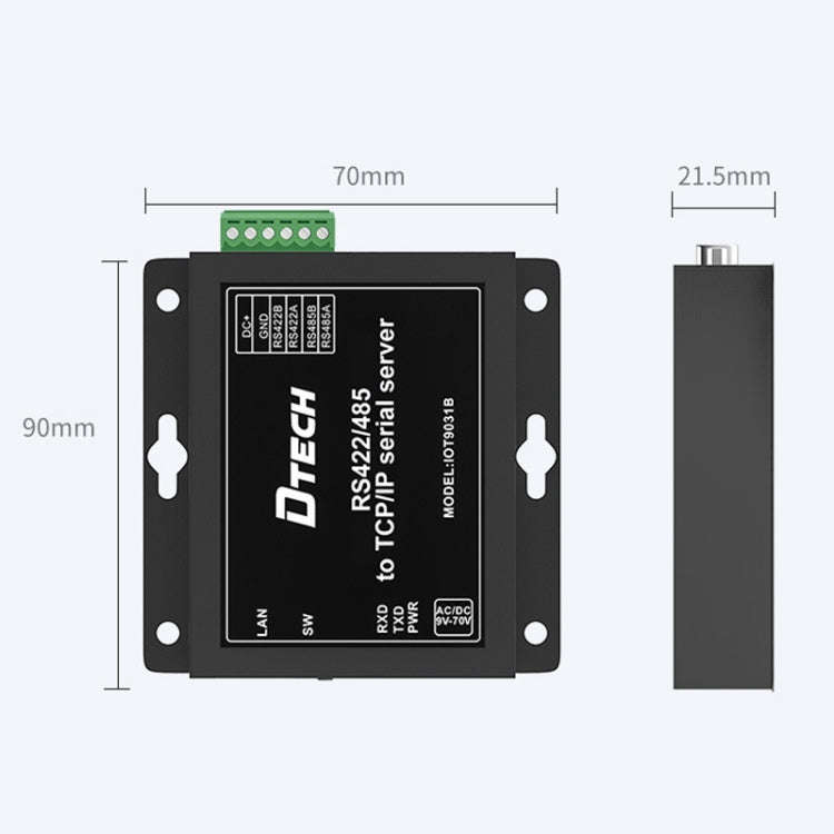 DTECH IOT9031B RS485/422 To TCP/IP Ethernet Serial Port Server, CN Plug, IOT9031B RS485/422 To TC...