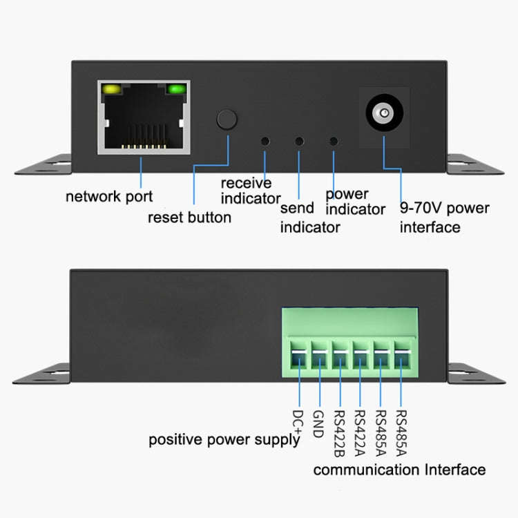DTECH IOT9031B RS485/422 To TCP/IP Ethernet Serial Port Server, CN Plug, IOT9031B RS485/422 To TC...