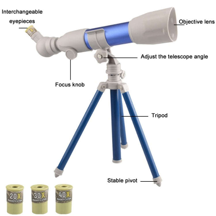 Children High-definition Multiple Astronomical Telescope Science Teaching Aids, B Model Blue