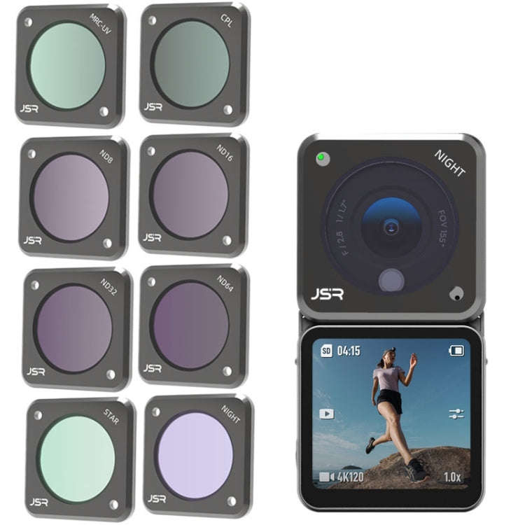 JUNESTAR Action Camera Filters For DJI Action 2,Style:, ND4, ND8, ND16, ND32, ND64, ND1000, ND8PL...