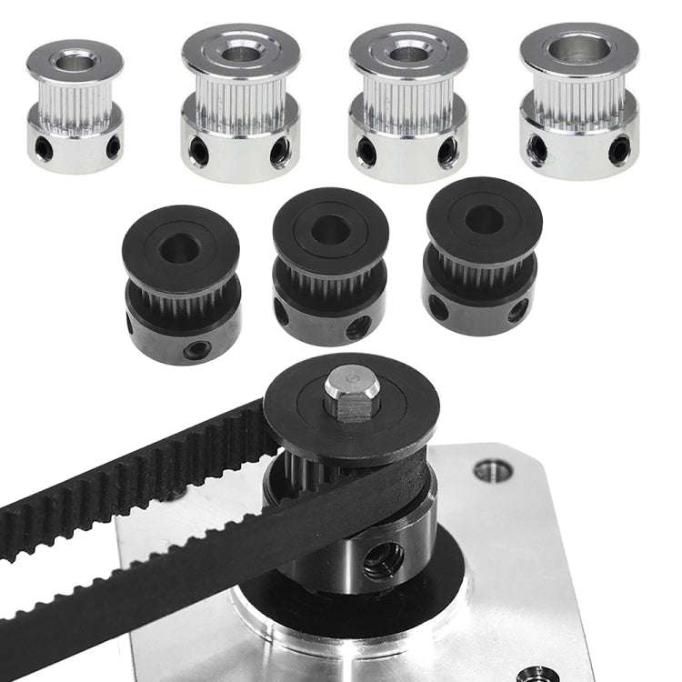 10 PCS GT2 3D Printer Synchronous Wheel Transmission Leather Pulley, 20 Tooth 5mm, 20 Tooth 6.35m...