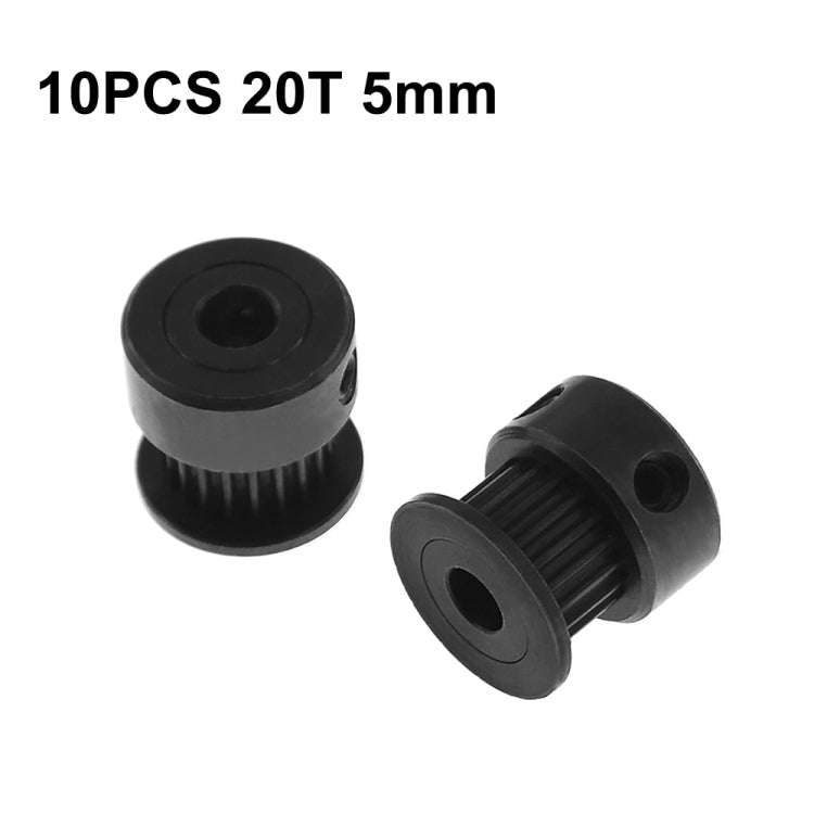 10 PCS GT2 3D Printer Synchronous Wheel Transmission Leather Pulley, 20 Tooth 5mm, 20 Tooth 6.35m...