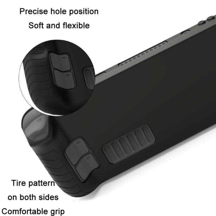 All-Inclusive Silicone Cover With Button Cap For Steam Deck, (Black), (Blue), (Red), (Pink)