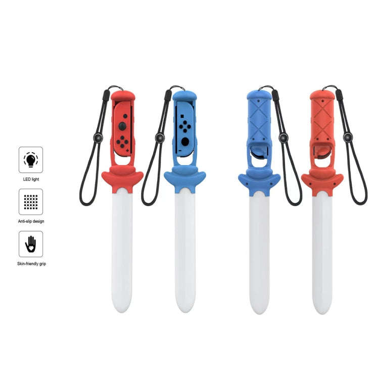 DOBE TNS-2109 Left and Right Handle Somatosensory Luminous Sword for Nintendo Switch, Red, Blue