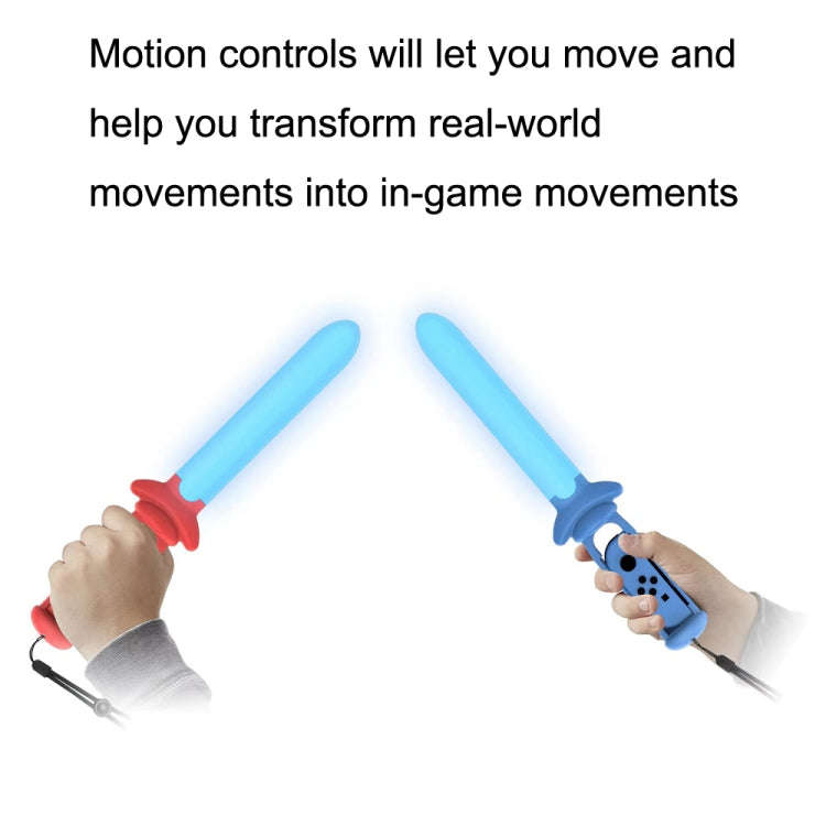 DOBE TNS-2109 Left and Right Handle Somatosensory Luminous Sword for Nintendo Switch, Red, Blue