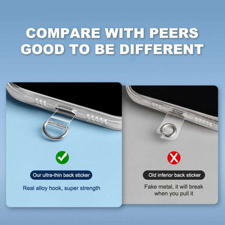 Universal Phone Lanyard Gasket Back Stick TPU Connecting Piece, Smile, Colored Smiley Face, Happy...