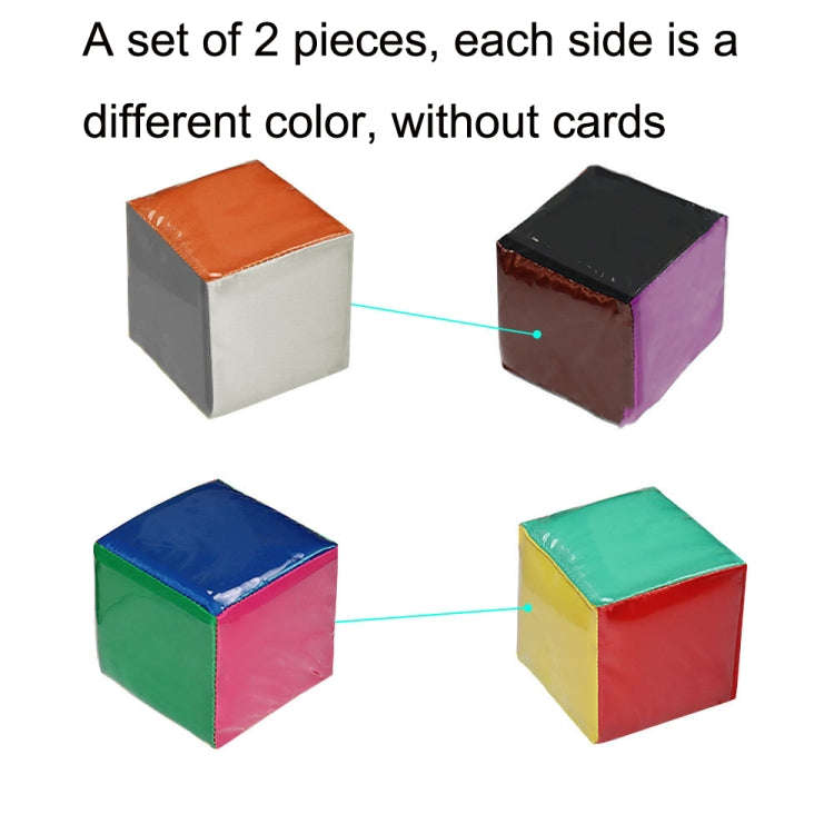 2 PCS / Set Insert Card Dice Learning Toys With Transparent Pocket, 2 PCS / Set