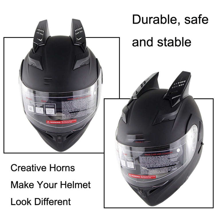 1 Pair Motorcycle Helmet  Horns Plastic Paste Decoration, Dumb Black, Shiny Black, Red, Yellow, W...