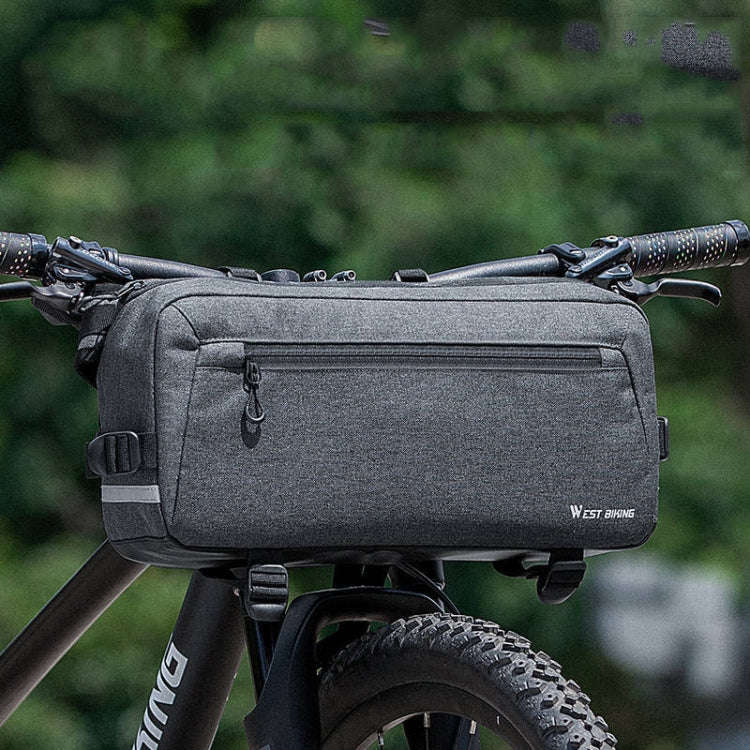 WEST BIKING YP0707301 Mountain Bike Handlebar Bag Multifunctional Large Capacity Head Bag, WEST B...