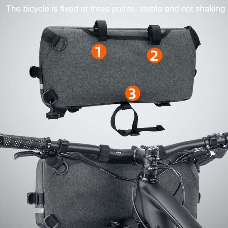 WEST BIKING YP0707301 Mountain Bike Handlebar Bag Multifunctional Large Capacity Head Bag, WEST B...