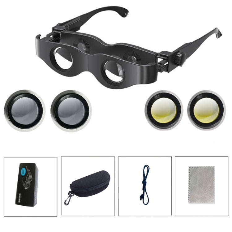 DM0125 3X Fishing Binoculars Adjustable Focus Glass Type Binoculars, Hardcover, With Grey Polaris...