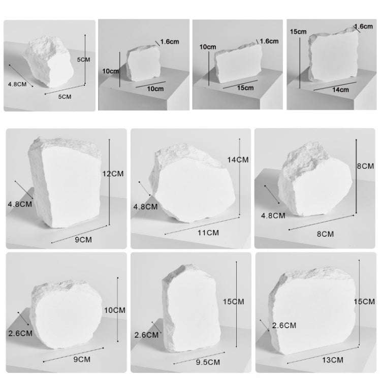 Irregular Plaster Jewelry Ornaments Photography Props, Size:, 1.6cm Small, 1.6cm Medium, 1.6cm La...
