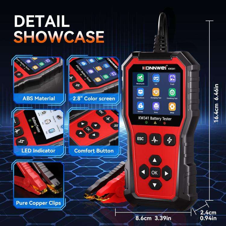 KONNWEI OBDII EOBD CAN Engine Code Reader Car Diagnostic Tool 13 Languages, KW341
