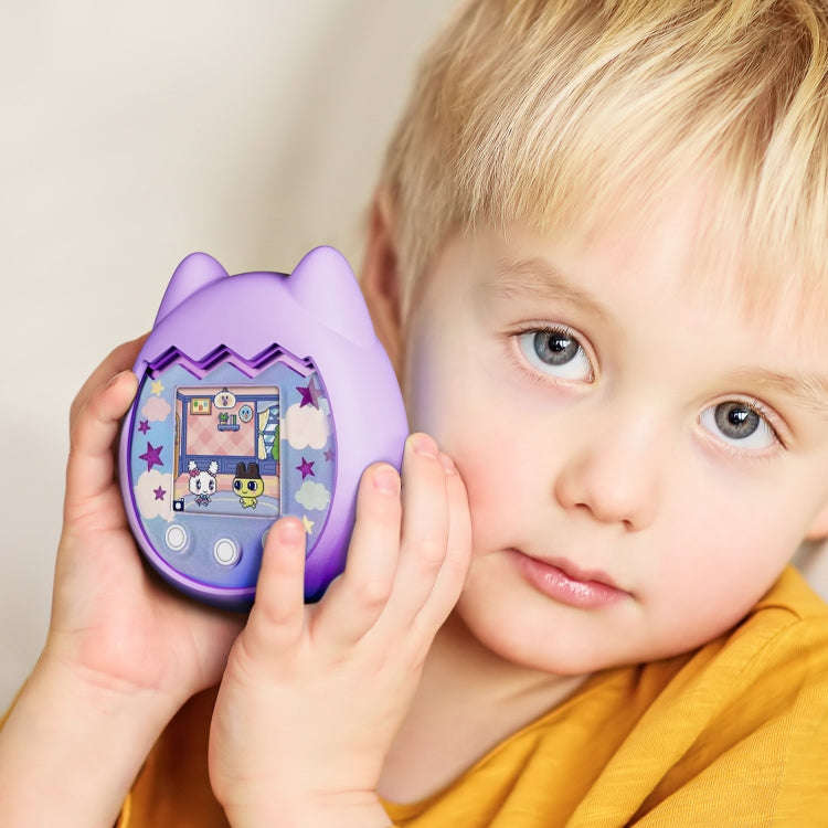 Silicone Cartoon Electronic Pet Protective Case, For Tamagotchi pix Purple