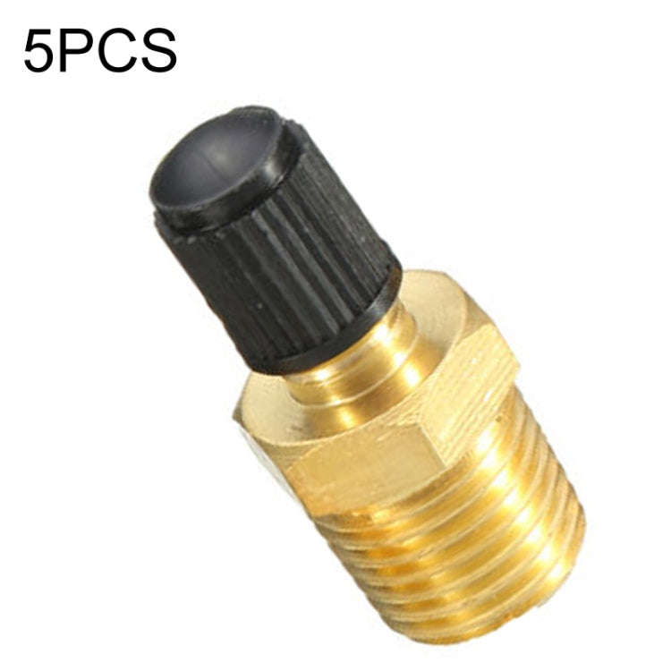 Threaded Nozzles Solid Nickel-Plated Brass Fuel Tank Filling Valve For Air Compressor, 5PCS 1/4 N...