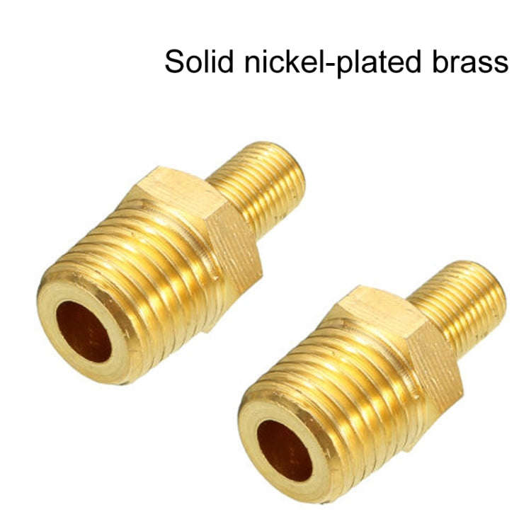 Threaded Nozzles Solid Nickel-Plated Brass Fuel Tank Filling Valve For Air Compressor, 5PCS 1/4 N...