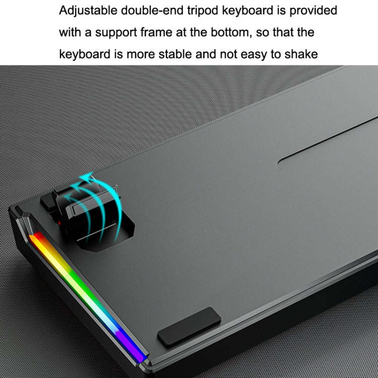LEAVEN K620 61 Keys Hot Plug-in Glowing Game Wired Mechanical Keyboard, Cable Length: 1.8m, Black...