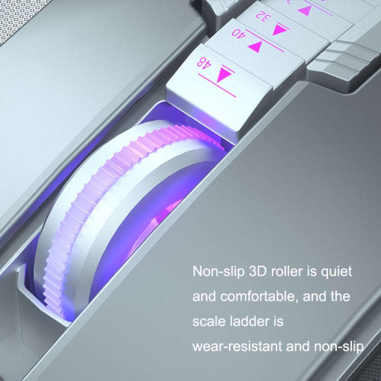 Dark Alien V710 7 Keys Metal Office Wired Glowing Mouse, Cable Length: 1.78m