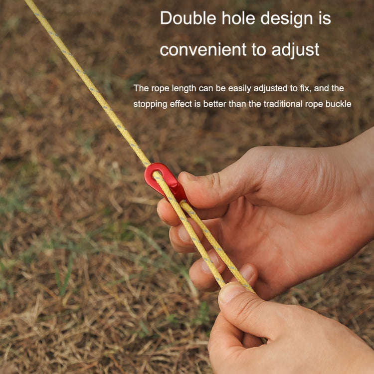 10pcs Outdoor Camping Aluminum Alloy Binocular Wind Rope Buckle Canopy Tent Pull Rope Stop Adjust...