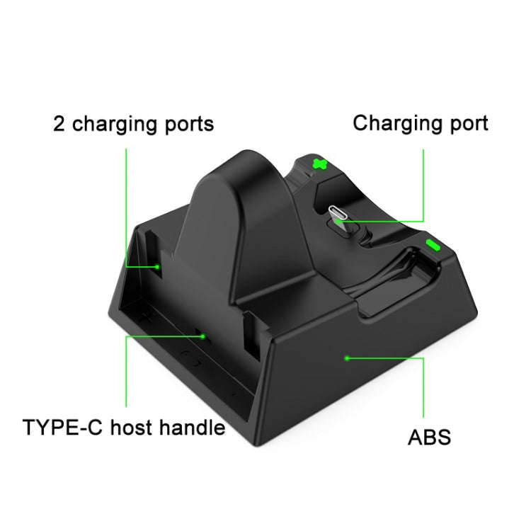 Game Console Handle Stand Charger For Nintendo Switch/Switch Oled/Switch Lite, DSS-100 Black