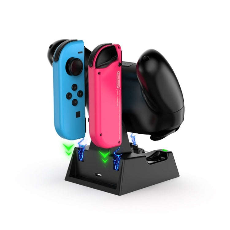 Game Console Handle Stand Charger For Nintendo Switch/Switch Oled/Switch Lite, DSS-100 Black