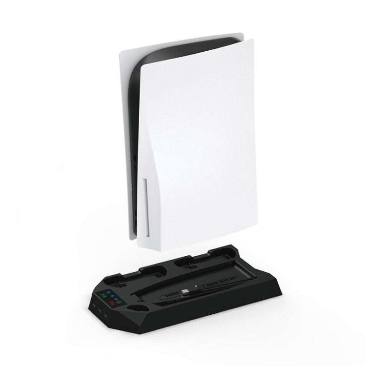 For PS5 DE/UHD 2 In 1 Handheld Console Cooling Stand Fan Base, White, Black
