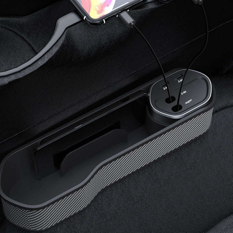 Car Seat Clip Organizer Multifunctional Car Charger, Specification:, Carbon Fiber, Wireless Charge