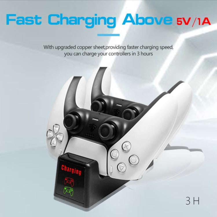 For PS5 SYP-1018 Gamepad Charging Bracket Dual Dock Charger with LED Indicator, SYP-1018(USB)