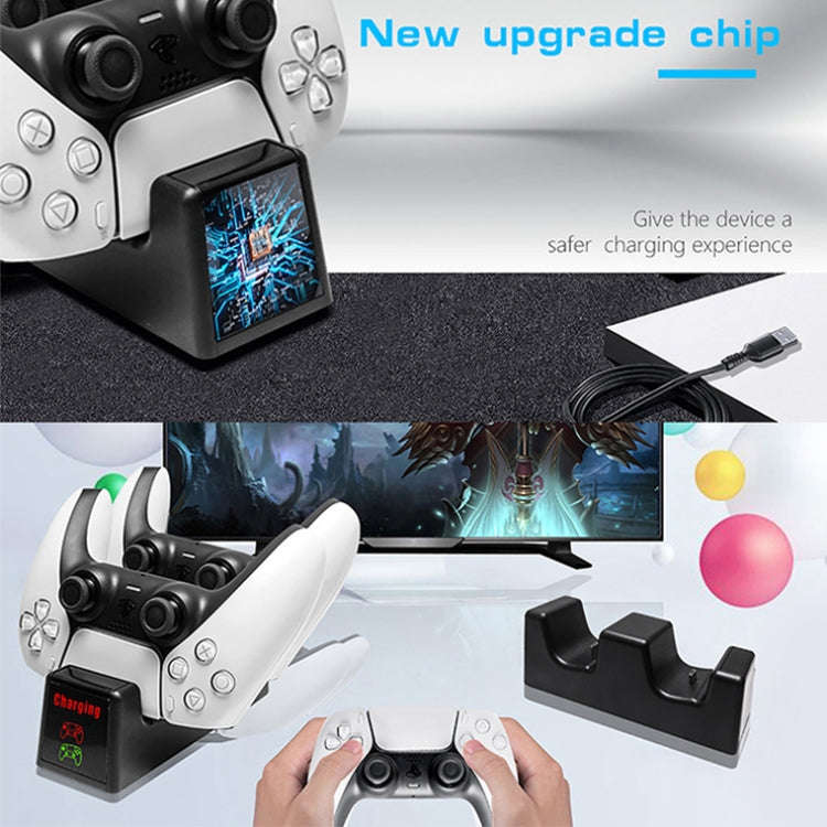 For PS5 SYP-1018 Gamepad Charging Bracket Dual Dock Charger with LED Indicator, SYP-1018(USB)