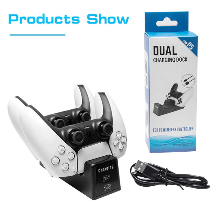For PS5 SYP-1018 Gamepad Charging Bracket Dual Dock Charger with LED Indicator, SYP-1018(USB)