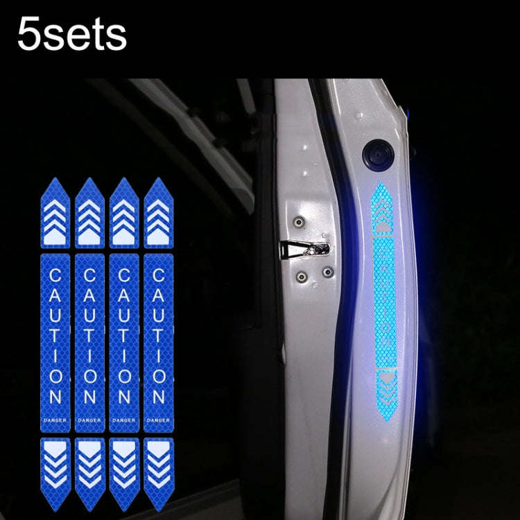 5sets Car Opening Door Anti-Collision Safety Warning Reflector, 5sets Diamond Yellow, 5sets Fluor...