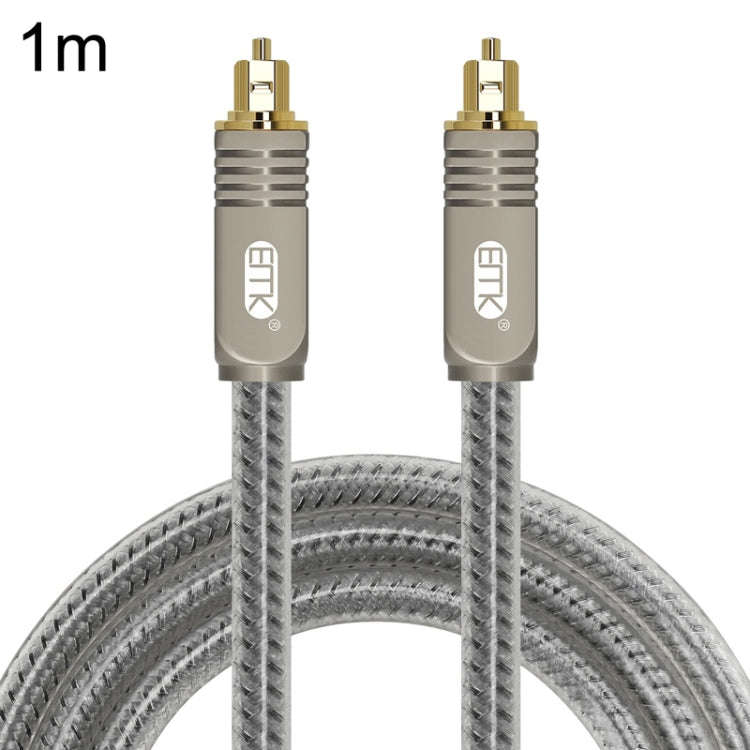EMK YL/B Audio Digital Optical Fiber Cable Square To Square Audio Connection Cable, Length:, 1m, ...