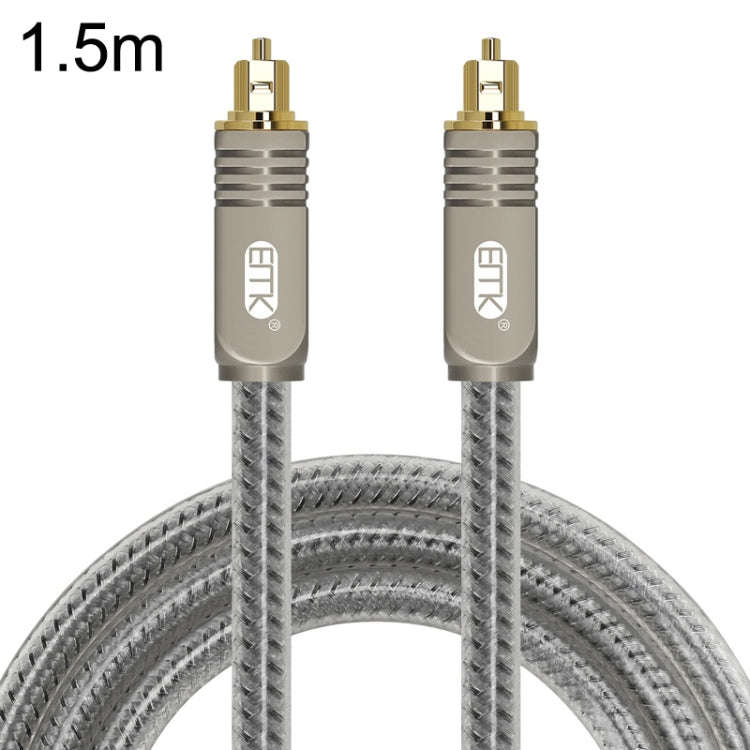 EMK YL/B Audio Digital Optical Fiber Cable Square To Square Audio Connection Cable, Length:, 1m, ...