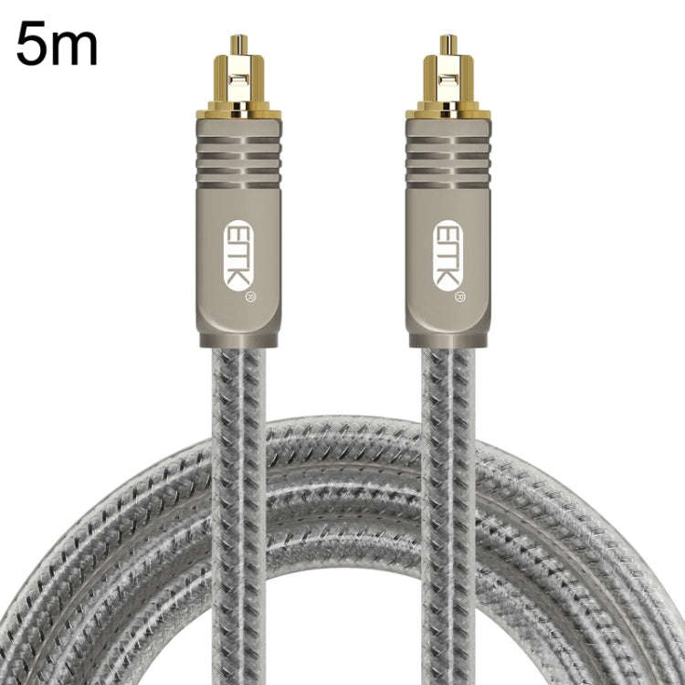 EMK YL/B Audio Digital Optical Fiber Cable Square To Square Audio Connection Cable, Length:, 1m, ...