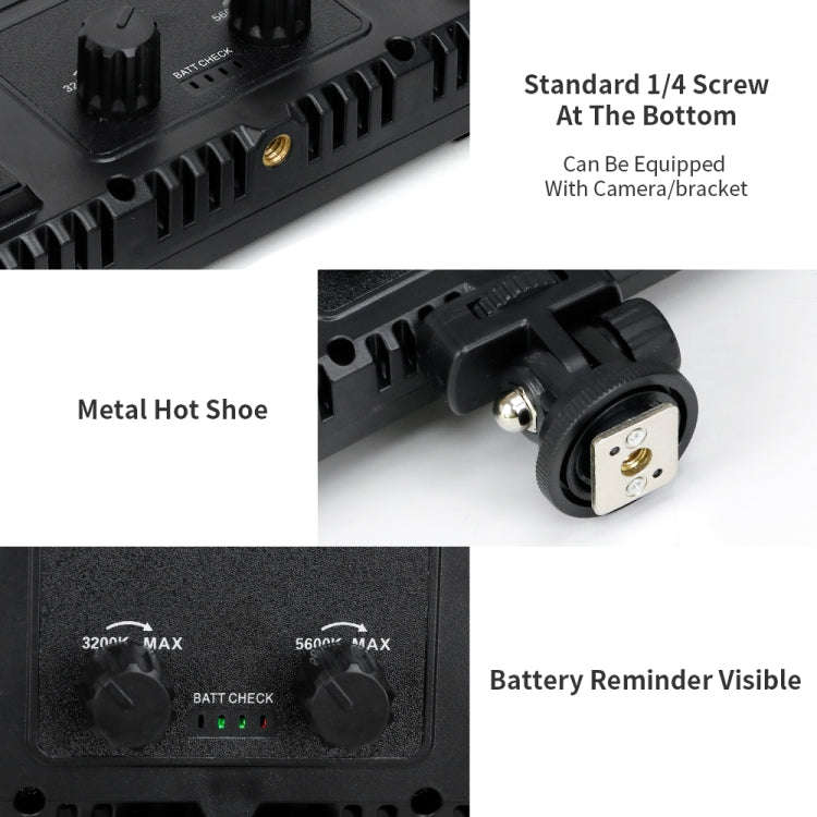 40W 3200K-5600K LED Flat Panel Lights Live Broadcast Fill Light,EU Plug, E600 RGB Color, E800 RGB...