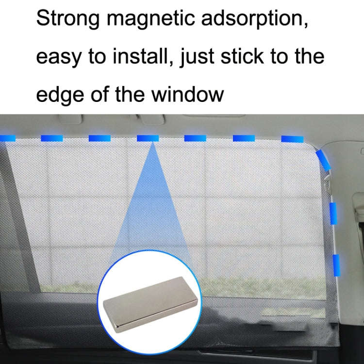 Car Sunshade Magnetic Iron Reflective Mesh Gauze Sunscreen Heat Insulation Sunshade Baffle, Front...
