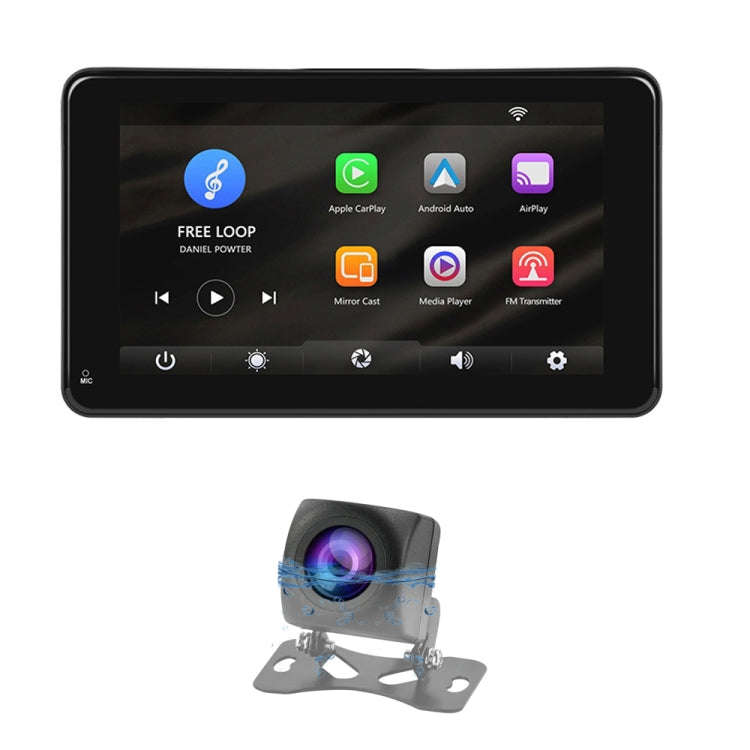 A3135 7 Inches HD Wired Smart Screen With Wireless CarPlay + Android Auto + Android, Without Came...
