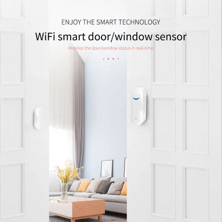 Tuya WiFi Door Magnetic Sensor Remote Intelligent Linkage Doors Windows Switch Anti-alarm APP Rem...