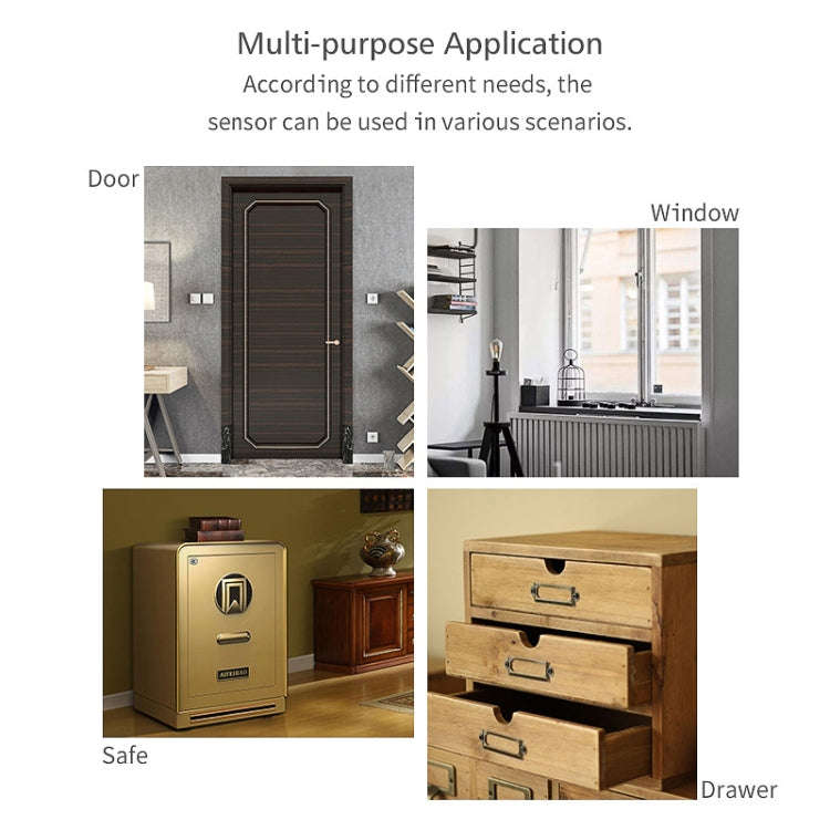 Tuya WiFi Door Magnetic Sensor Remote Intelligent Linkage Doors Windows Switch Anti-alarm APP Rem...