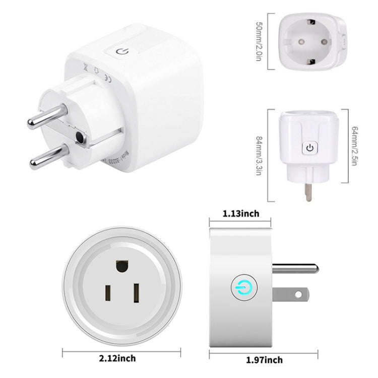 Tuya Smart App Wifi Smart Socket Phone Remote Timing Voice Switch Supports Alexa, UK Plug, Style:...