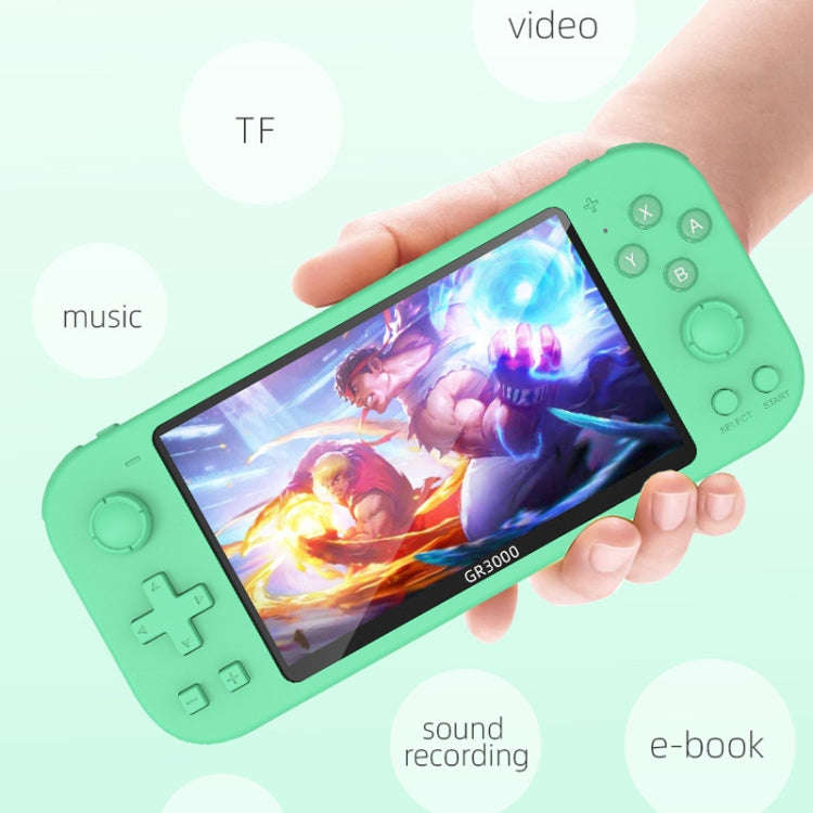 RG3000 Handheld Game Console Support Double Handle Mini Game Console, RG3000 Green, RG3000 Yellow...