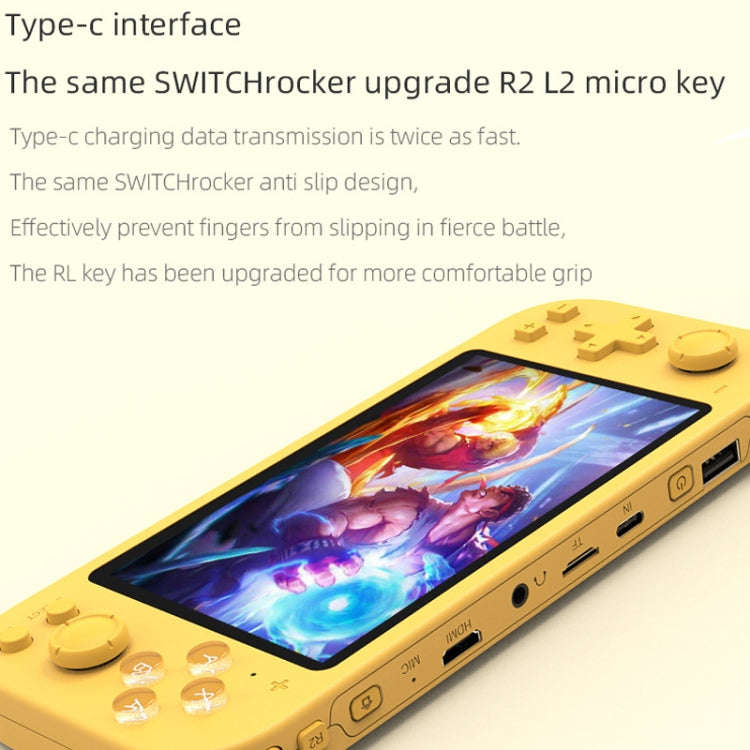 RG3000 Handheld Game Console Support Double Handle Mini Game Console, RG3000 Green, RG3000 Yellow...
