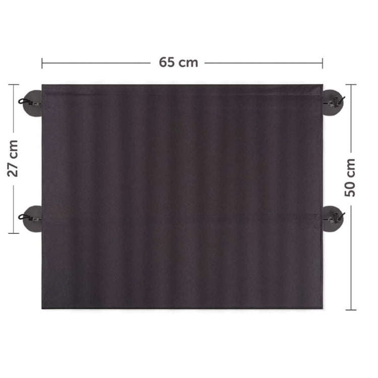 Car Side Window Privacy Blackout Heat Insulation Sunshade, 27x65x50 cm(Black)