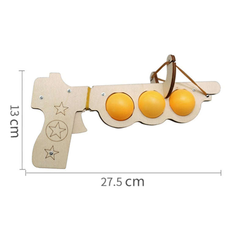 Wooden DIY Table Tennis Elastic Model Children Physical Science Experiment Assembly Toy, Elastic ...