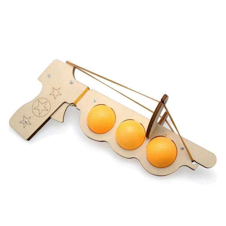 Wooden DIY Table Tennis Elastic Model Children Physical Science Experiment Assembly Toy, Elastic ...
