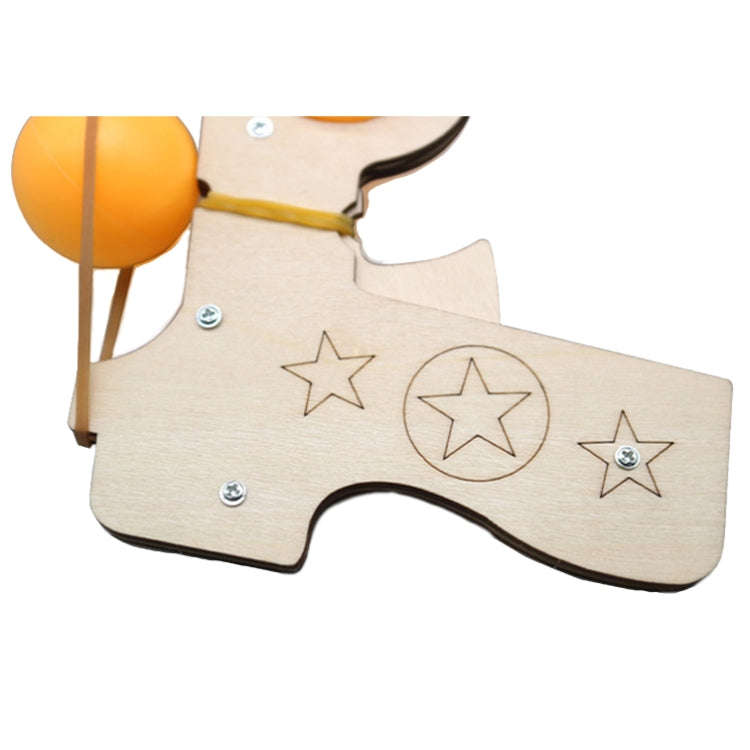 Wooden DIY Table Tennis Elastic Model Children Physical Science Experiment Assembly Toy, Elastic ...