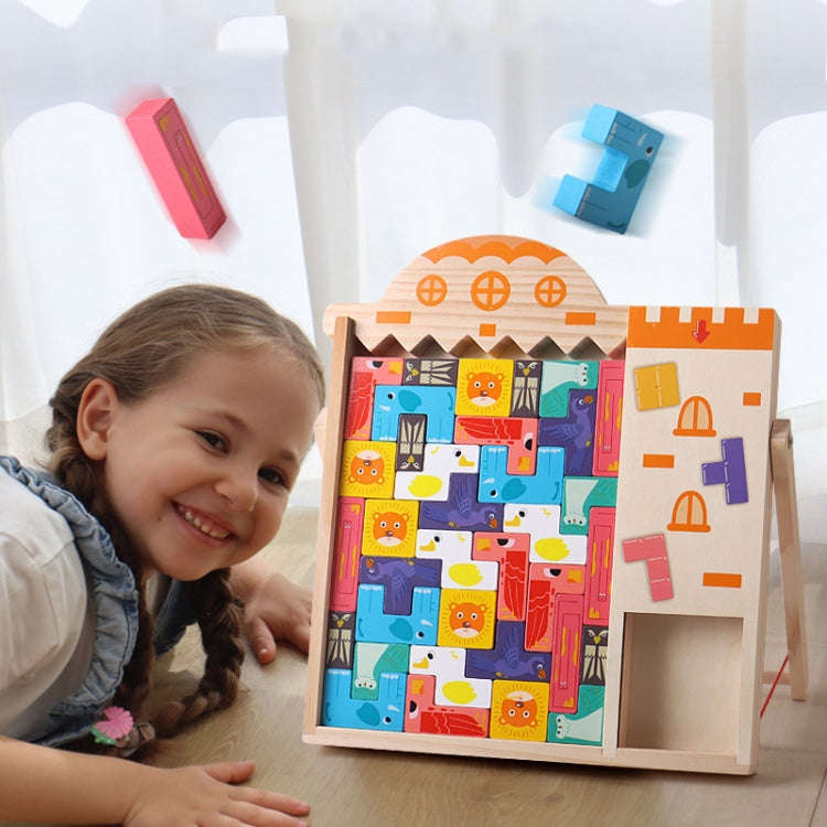 Children Multifunctional Block Puzzle Stacking Building Blocks Board Game Toys, Block Puzzle