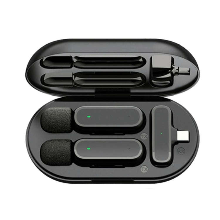 Wireless Lavalier Microphone With Charging Box Noise Reduction Video Record Mic,Spec:, K63 One To...