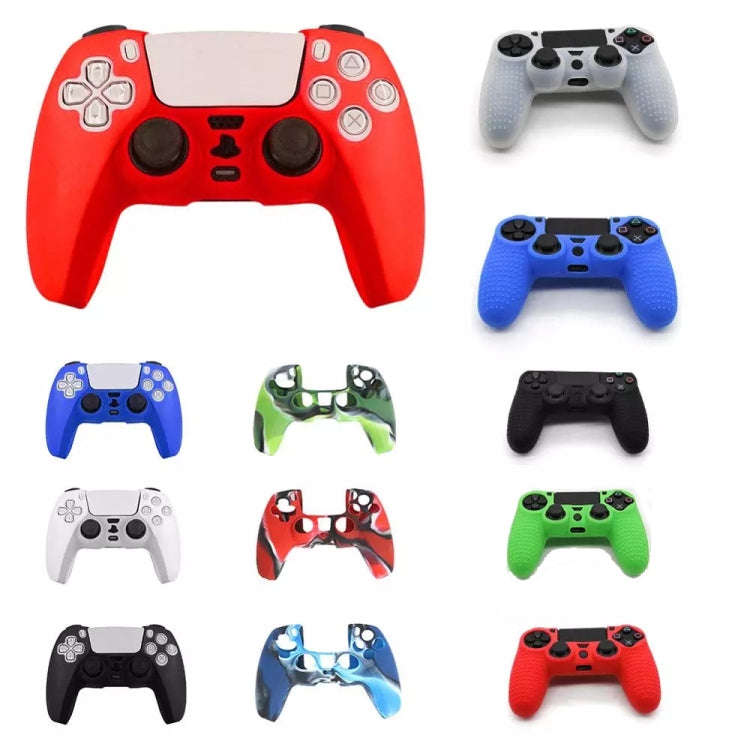 For PS5 Controller Silicone Case Protective Cover, White, Black, Camouflage Blue, Camouflage Red,...