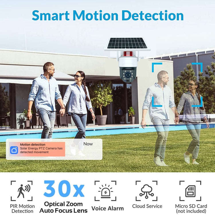 RH-Q10 Graffiti 5MP Wifi Wireless Solar Camera 30X Optical Zoom Auto Tracking Patrol IP66 Waterpr...